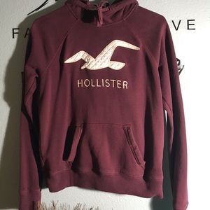 Hollister purple drawstring hoodie